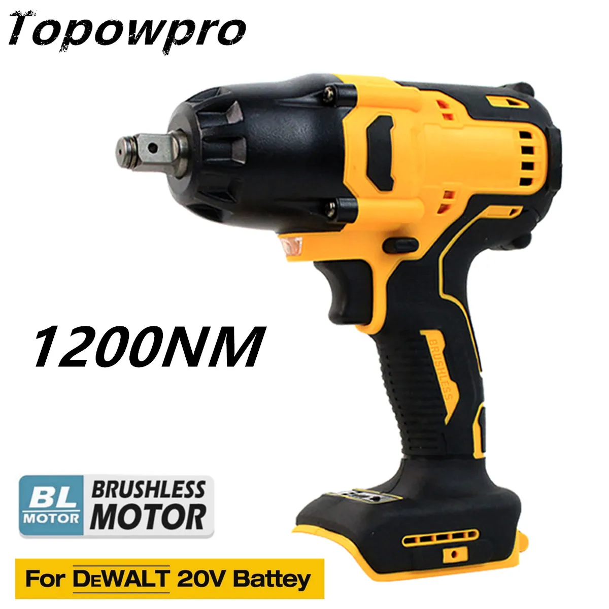 For DeWALT 20V Battery 1200NM Electric Cordless Wrench 1/2inch Brushless Impact Drill Screwdriver Power Tools Car Truck Repair for dewalt 20v 8 0ah rechargeable battery for dewalt cordless screwdriver drill screw gun wrench impact batteries dcb200 dcd790