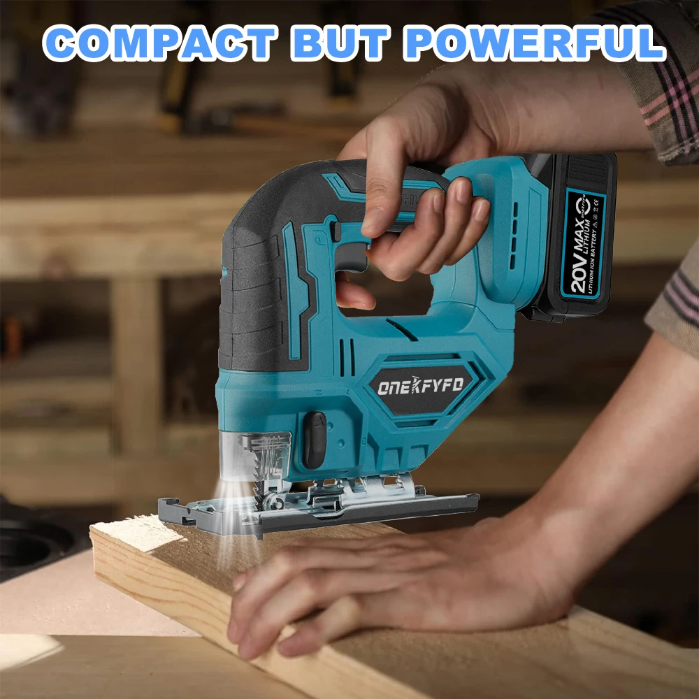 20V 65mm 5500RPM Cordless Jigsaw Electric Jig Saw Portable Multi-Function Woodworking Power Tool for Makita 18V Battery 6