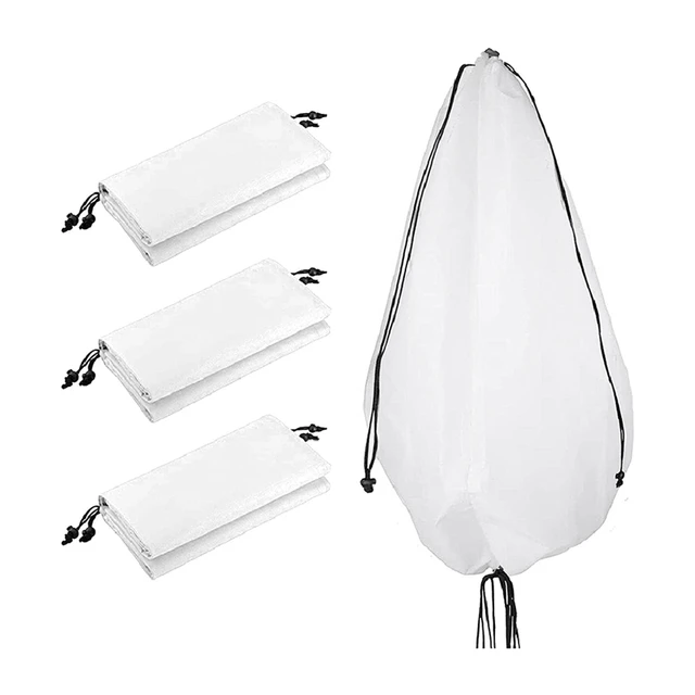 3Db Növényi Burkolatok Fagyaszték Védelme Újrahasznosítható Fagyvédelem, Húzózsinórral Ellátott Vízálló Növény Takaróval