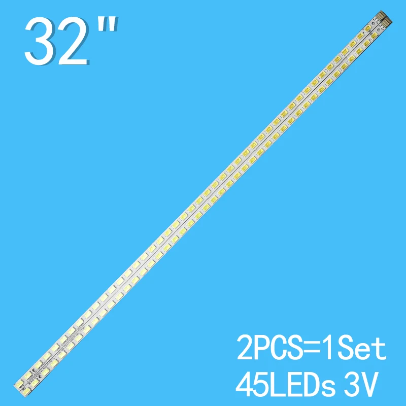 LED Backlight 45lamp SLED CHI320_45 LEFT RIGHT RSAG7.820.4223 RSA7.820.4225 For LED32K01 LED32K11G LED32K16 HE315DH-E for 32hme8000r33 rf db315b57 1902r l 01 02 lef t right aluminium 100%new lcd tv backlight bar