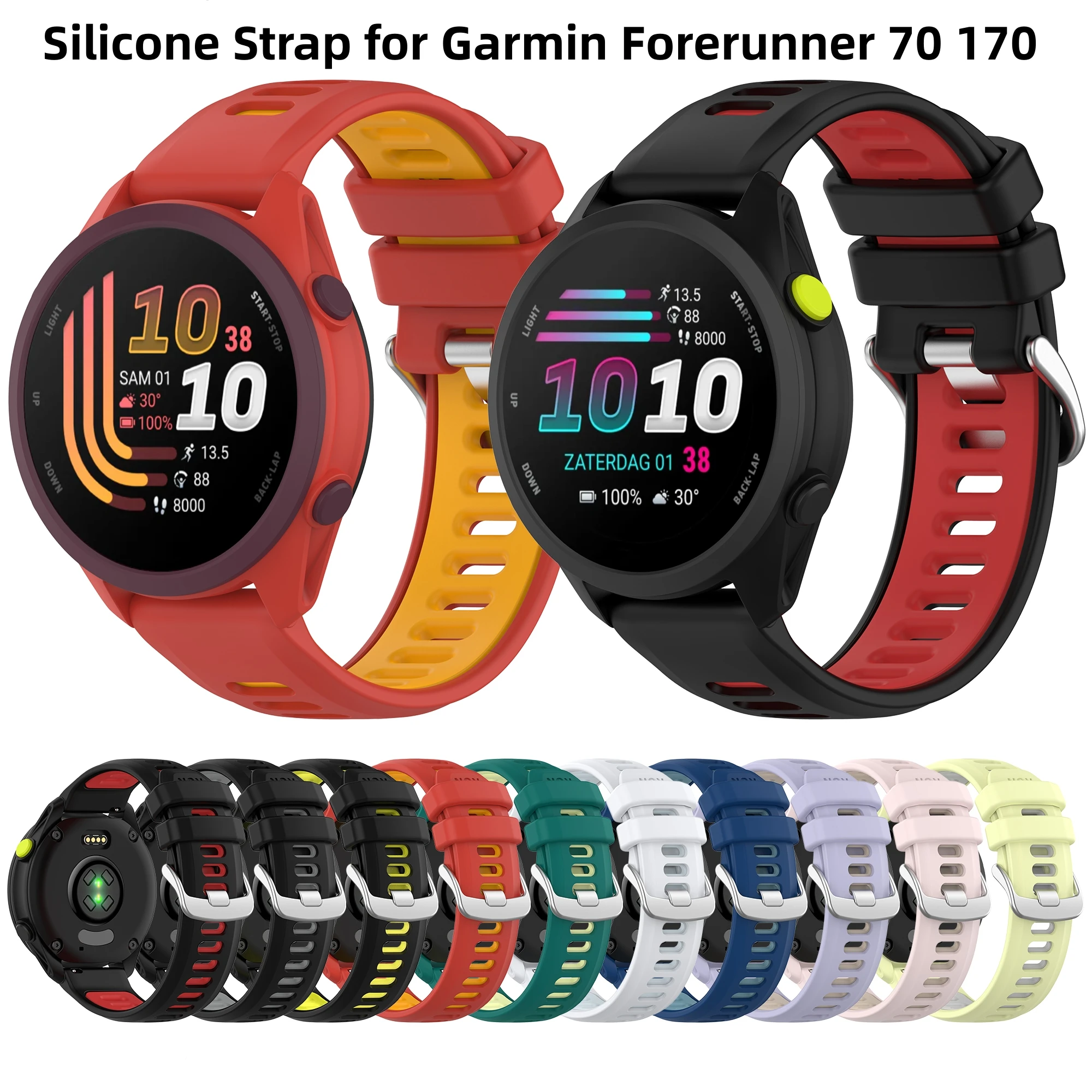 Sport Replacement Silicone Strap for Garmin Forerunner - Versatile and Durable Band