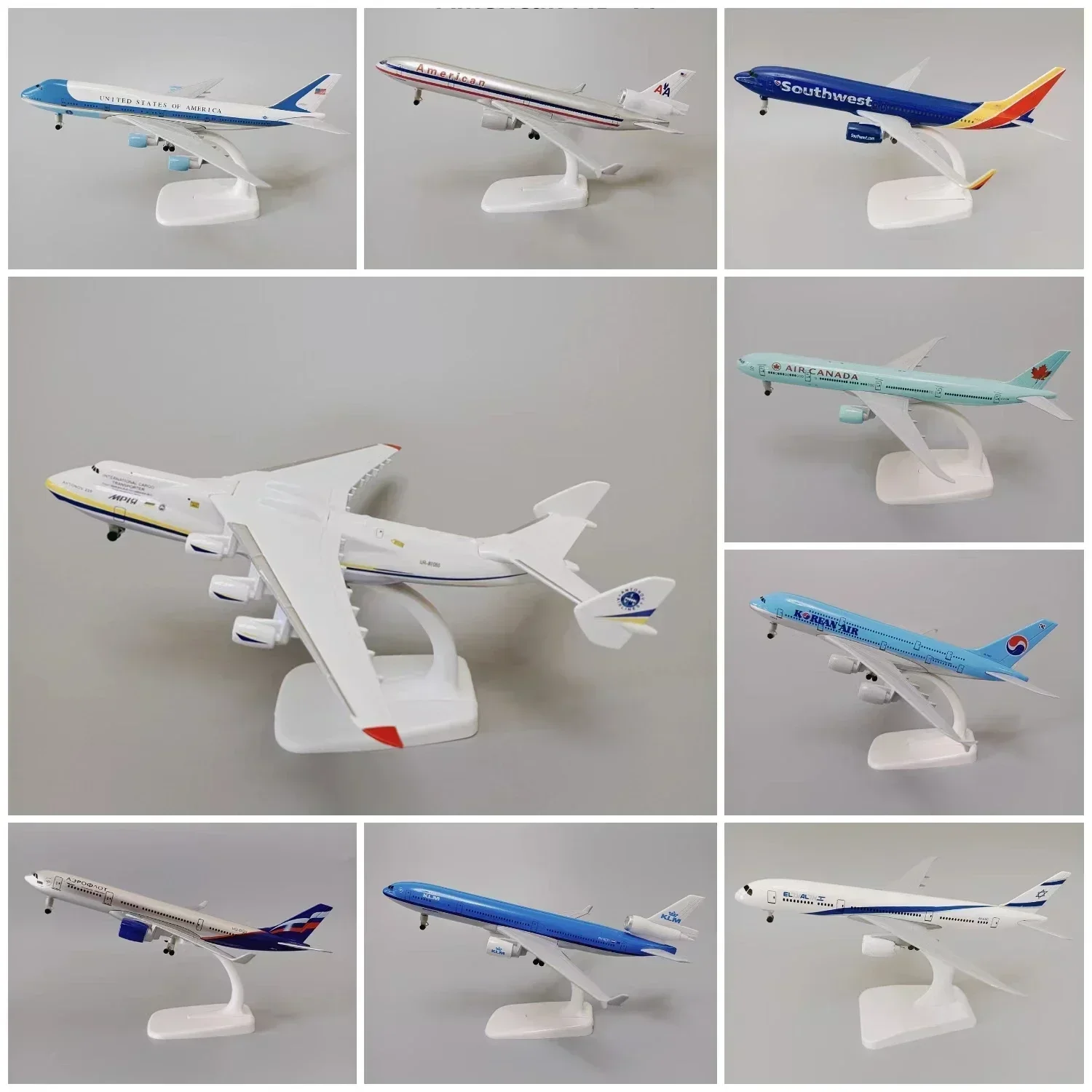 20cm Alloy Metal Russian Lufthansa Korean Singapore KLM France USA PAN AM B747 A380 B787 MD-11 Airplane Model Plane Aircraft