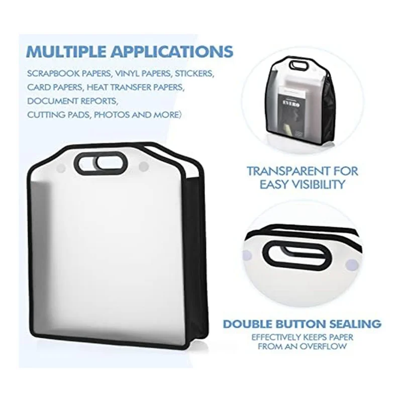 강력 추천-스크랩북 종이 보관함 스크랩북 종이 상자 12X12인치 시트 확장형 종이 보관함 공예품 보관용