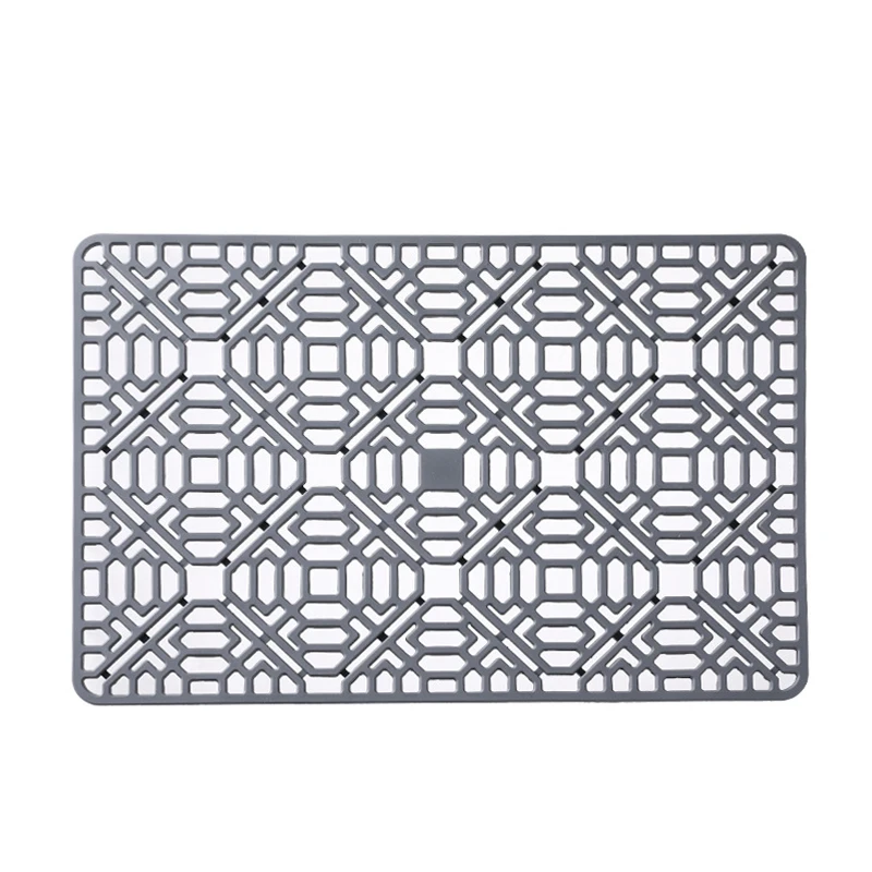 SiliconeMatSinkProtectorsforBottomofKitchenSinkDishesandGlasswareFastDraining