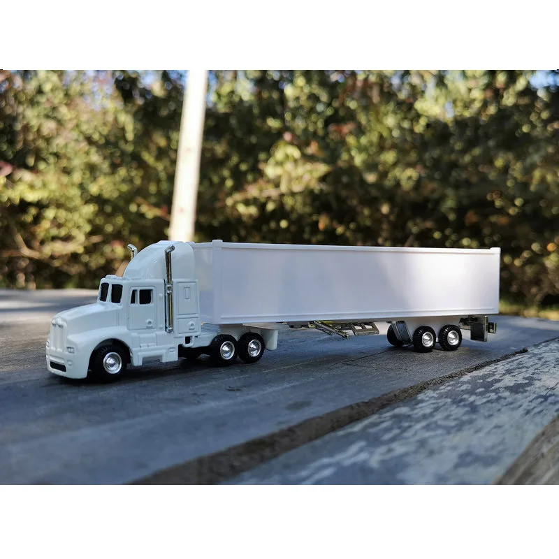 Diecast 1/87 Scale American Long Head Container Semitrailer Alloy