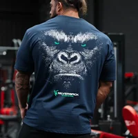 T-shirt décontracté SILVERBACK pour la gym et le fitness, en coton surdimensionné pour homme, vêtements de sport de luxe pour l'été, t-shirts amples à manches courtes 2