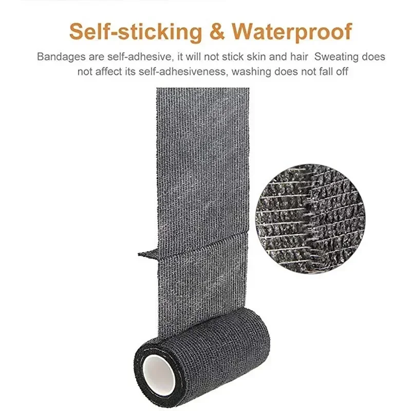 Self Adhesive Tattoo Bandage Athletic Sports Nonwoven Waterproof Disposable Pet Vet Wrap Elastic First Aid Tape 12-48 Rolls athletic tape