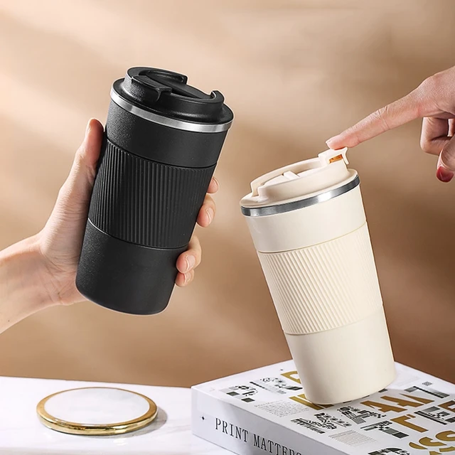 Double Wall Stainless Steel Mug Lid  Stainless Steel Coffee Mugs Handle -  510ml - Aliexpress