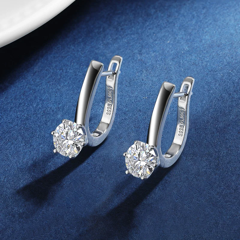 TBCYD Moissanite Hoops Earrings 100% Real 925 Sterling