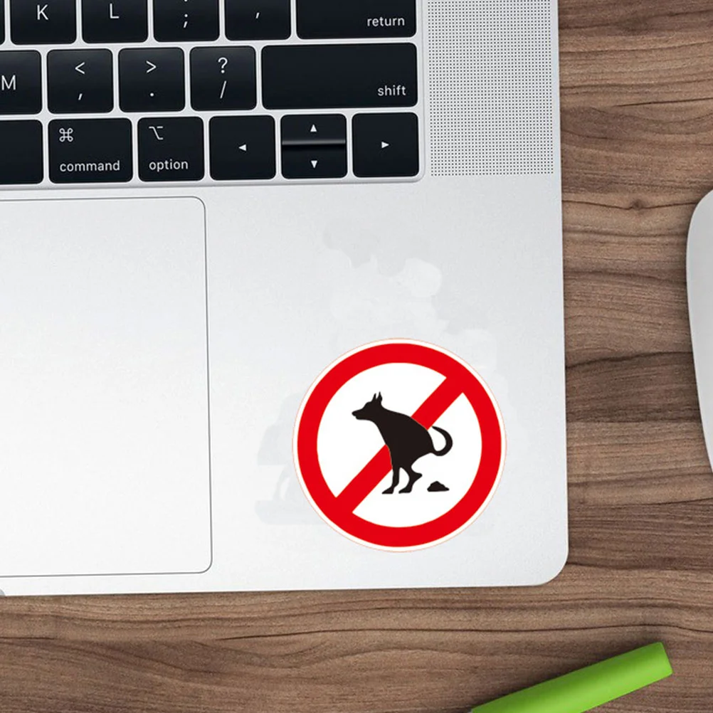 Sign Stickers Sticker Poop Pet Pooping Signs Yard Decal Warning Peeing Pee Waste Lawn Window Allowed Car Dogs