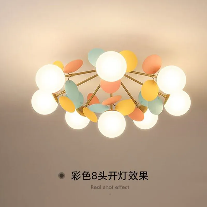 

Modern Macron Chandeliers Lamps Children Room Living Room Kids Bedroom LED Deco Ceiling Lamp Indoor Colourful Ceiling lighting