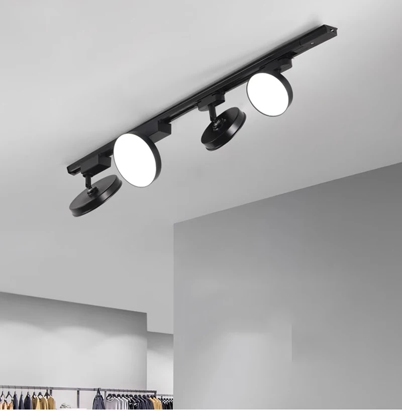 

LED Track Lights Spotlights 12/18/24/36W Rails Wall Lamp Lighting Fixture Clothing Shop Store Home Living Room 220V