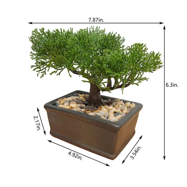 Hxgyzp Mesterséges Bonsai Fa Ajándék Cserepes Kerti Szálloda Irodai Asztali Díszek Műanyag Dekoráció Hamis Növények - Image 4