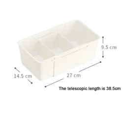 Telescopic Kitchen Drawer Organizer & Multifunctional Storage Basket with Partitions (Wide - 1pc)