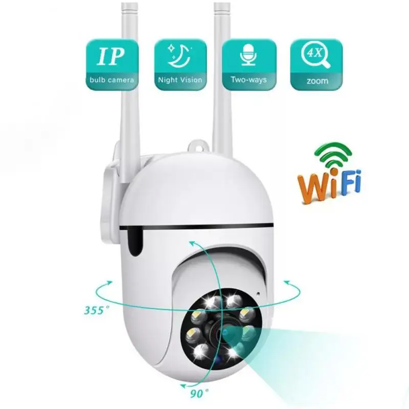 PTZ WIFI IP Camera Audio CCTV Surveillance Outdoor 4X Zoom Night Vision Wireless Security Camera Human Detection Baby Monitor