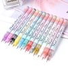12pcs/Set Nail Art Graffiti Pen Nail Marker Drawing Abstract Lines Fine Detail Floral Design Waterproof Nail Painting Manicure 2