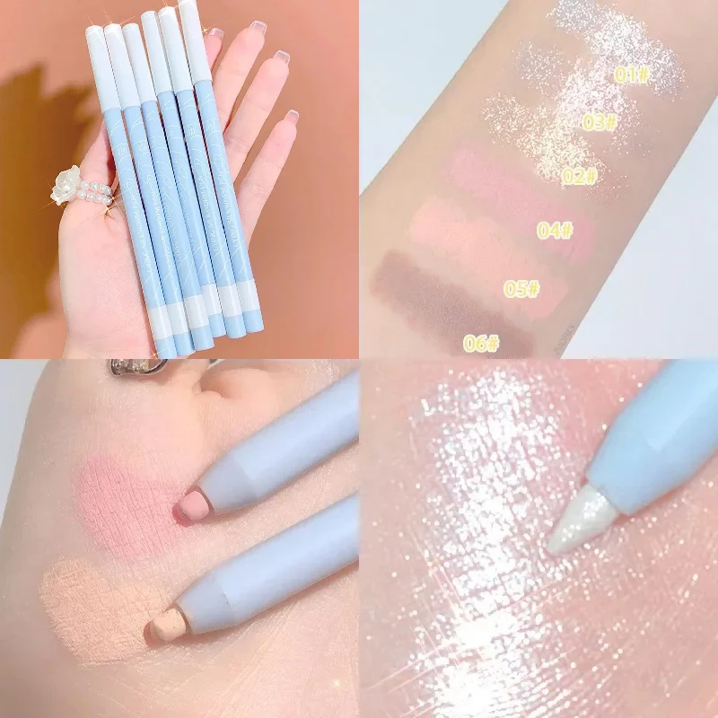 Starry Sky Pearlescent Eyeshadow Pen Shimmer Soft Touch Matte Lying Silkworm Eye Liner Long Lasting Glitter Eye Shadow Cosmetics