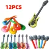 12Pcs Inflatable Instruments Toy Music Balloons Set Simulation Instrument Guitars Saxophones Microphones Party Toy Children Toys 6