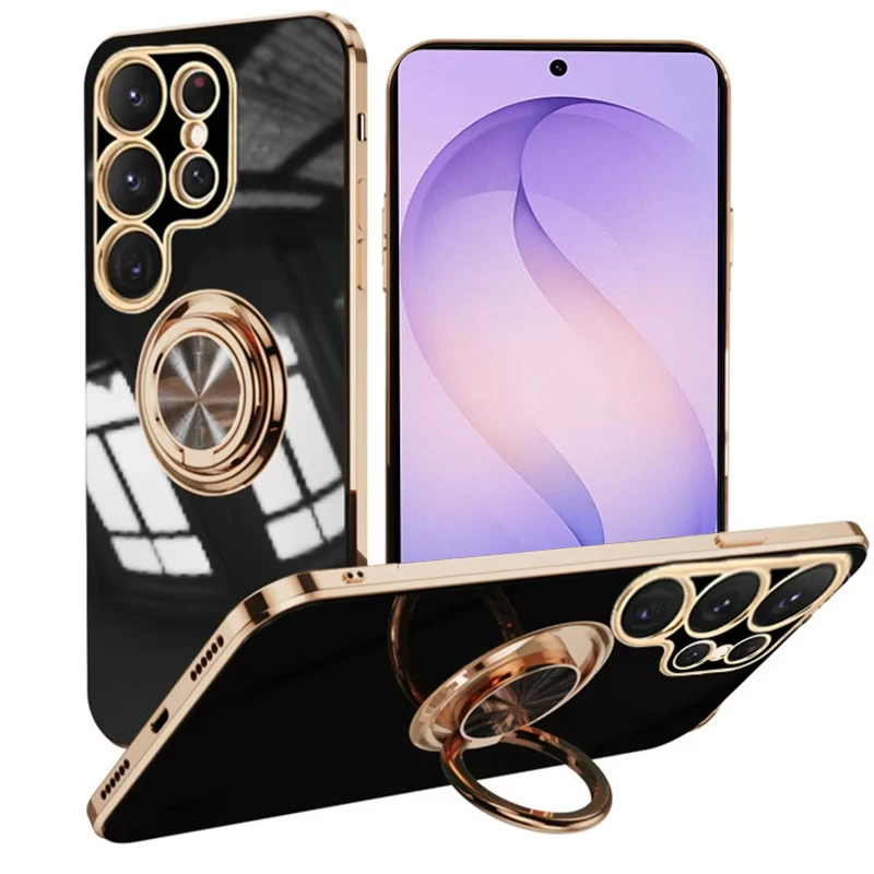 Luxury Plating Ring Holder Phone Case with Ultra Protection and Enhanced Grip