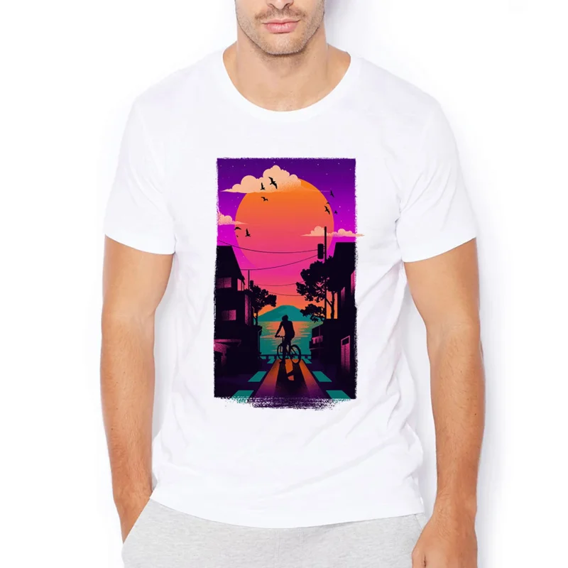 

Забавная Мужская футболка с надписью «Stop Adventure and Look sunset a but», белая повседневная короткая футболка унисекс, уличная футболка без наклеек, с принтом