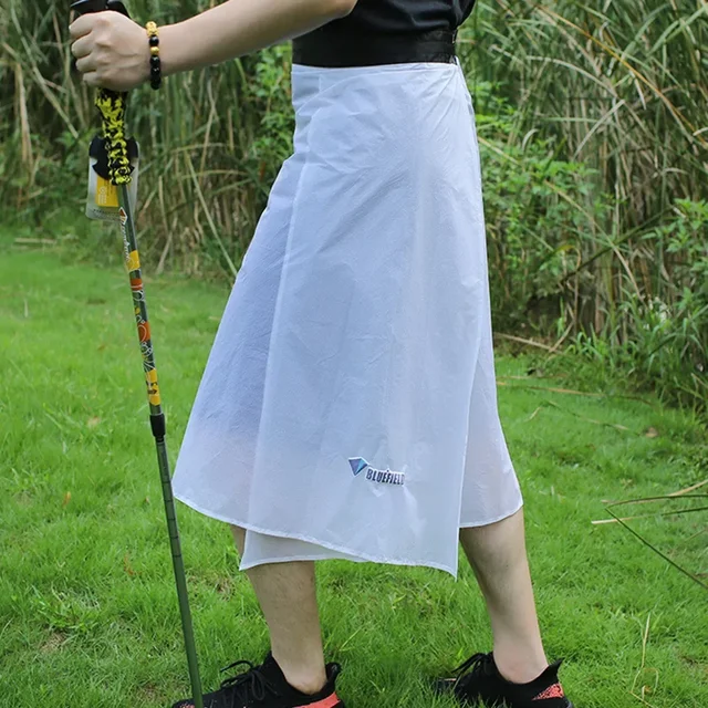 1pc 15D Nylon Ultra-Light Rain Skirt With Storage Pouch Waterproof Kilt Rain Pants Cycling Camping Hiking Rain Pants Half Poncho 3