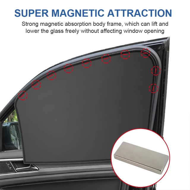2x Sonnenschutz Universal Auto Pkw Seitenfenster Sonnenblende Schwarz UV  Schutz