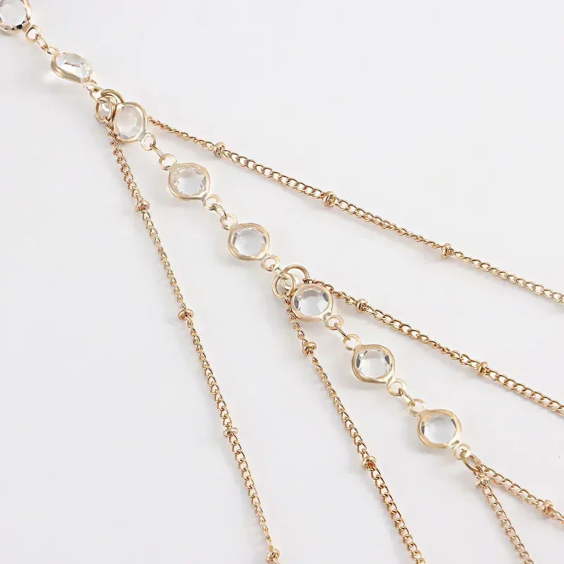 Body Chain Stainless steel Bohemian Chain Simple Star Double-layer for Women
