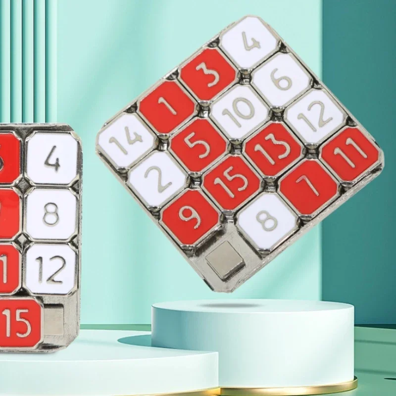 Metal Number Moving Sliding Children's Jigsaw Puzzle Puzzle Reduce Pressure Toy School Kindergarten Gift Gifts for Kids Games