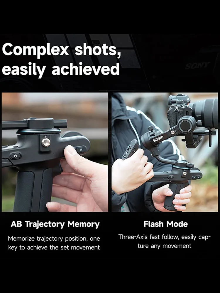 FeiyuTech SCORP-C F2C 카메라 안정기 3 축 짐벌 안정기 모바일 안정기 핸드폰 스마트 폰 DSLR Weebill S AK2000C