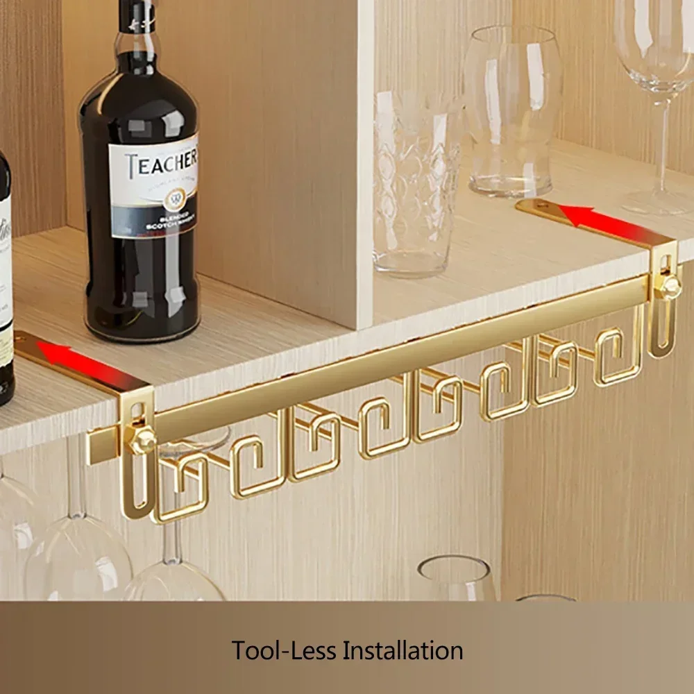 Kitchen Function Wine Glass Holder Stainless Steel Cup Holder Cabinet Stemware Organizer Wine Holder Storage Rack Accessories 5