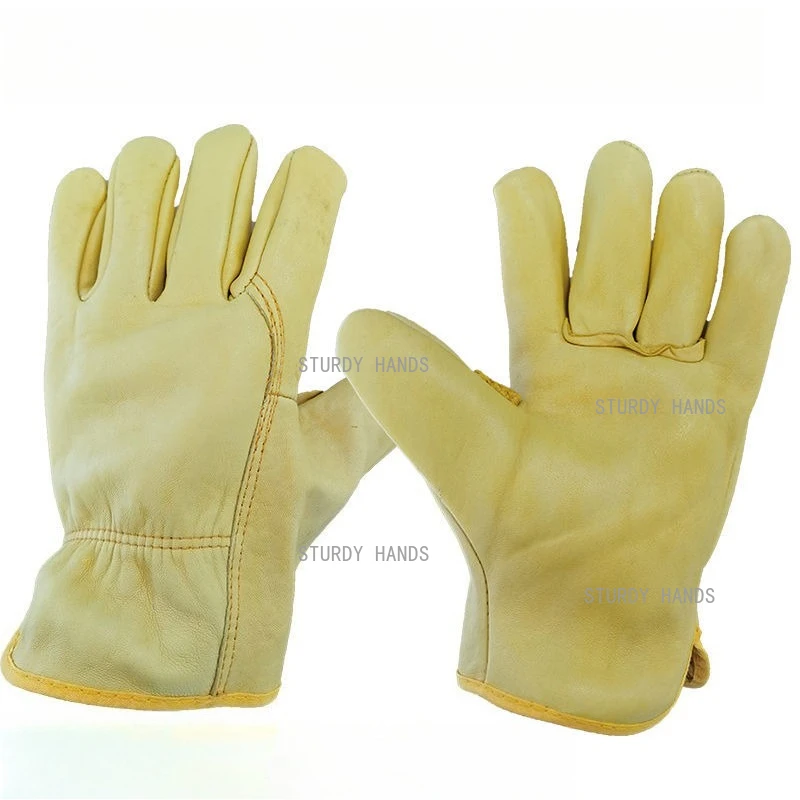 1 pairs of sheepskin insulated and anti scalding gloves for argon arc welding wear-resistant welding gloves work