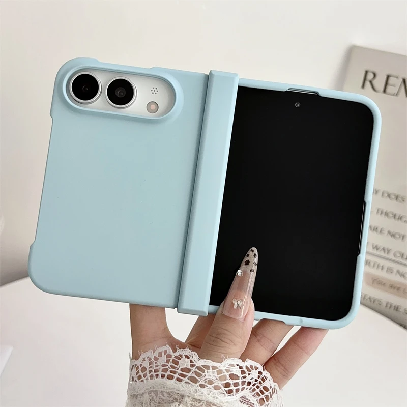 Dual Skin Feel Matte Solid Color Case - Shockproof Slim Hard PC Back Cover with Hinge Protection