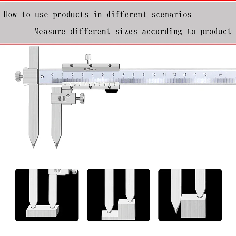 Description Picture 3 of itemPremium Center Distance Vernier Caliper, Hole Distance Caliper, Edge Center Distance Caliper, Offset Centerline Vernier Caliper