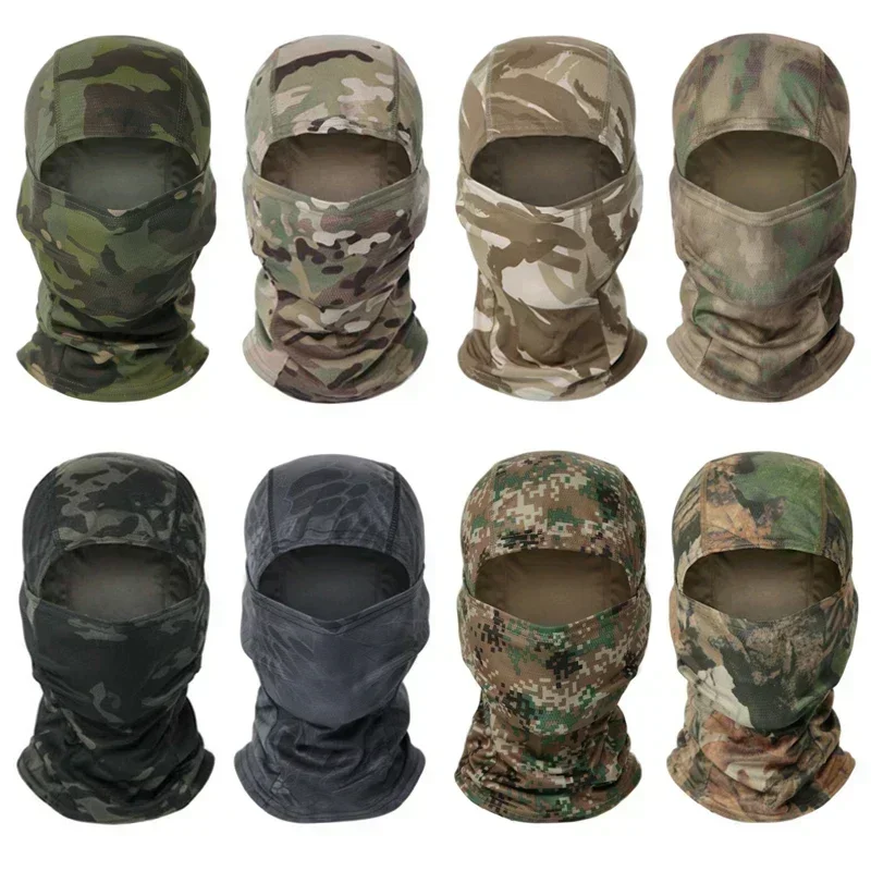 Tactical Camouflage Balaclava Full Face Dustproof Mask Wargame CP Military Hat Hunting Cycling Army Multicam Bandana Neck Gaiter