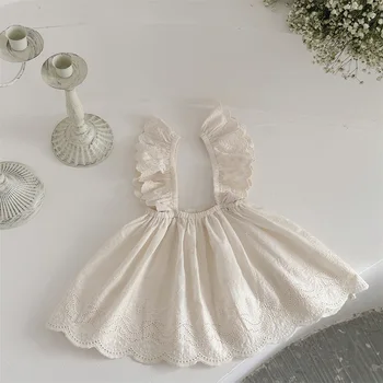 طقم ملابس أطفال ربيعي تي شيرت مخطط بأكمام طويلة + فستان دانتيل سهل الارتداء طقم مكون من قطعتين للفتيات من سن 0 إلى 3 سنوات 5