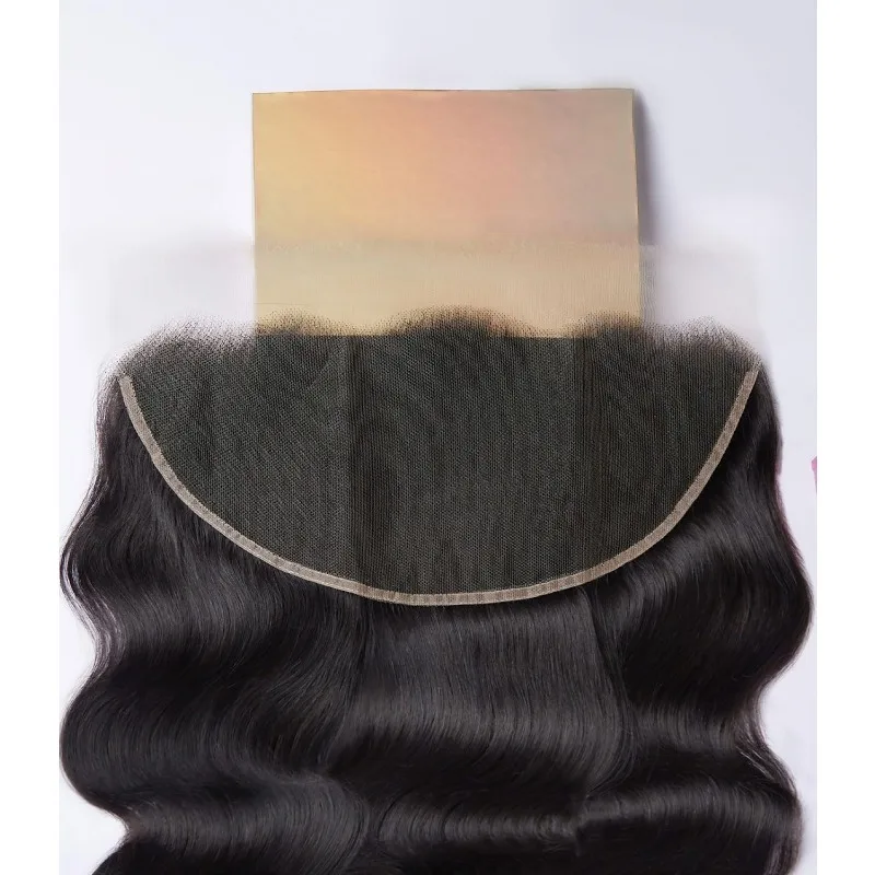 13x6 Lace Frontal Body Wave Human Hair Pre-Plucked Hairline Brazilian Virgin Hair Transparent Lace Closure Soft and Silky
