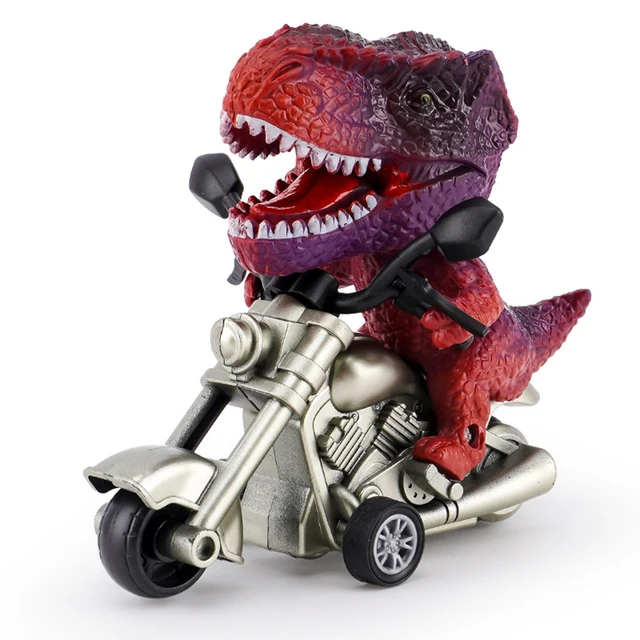 Inertia Dinosaur Riding Motorcycle Toy Animal Model Pull Back Car Toy Action Figure Powered Motor Toys For Children's Day Gifts - Tyrannosaurus Rex 2