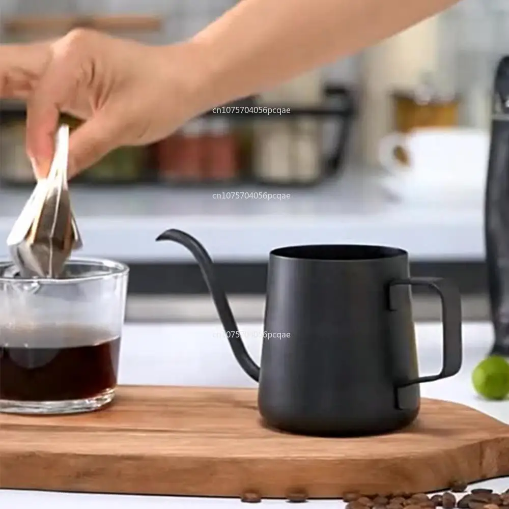 Drip Kettle 250ml 350ml Coffee Tea Pot Non-stick Coating Food Grade Stainless Steel Gooseneck Drip Kettle Swan Neck Thin Mouth