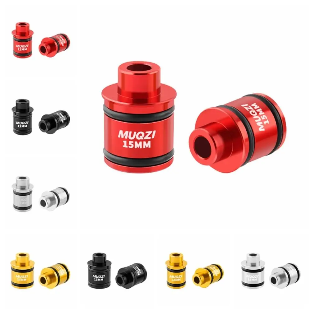 2Pcs Bike Hub Thru Axle Conversion QR Adapter 15mm/12mm Thru Axle to 9mm Aluminum Alloy Stable Quick Release Bike Hub Converter
