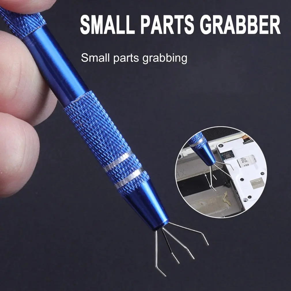 

Hot Electronic Precision Parts Stainless Grabber Four-jaw Gripper Suitable For Screw Parts Cotton Picker Hand Tool Chip Pliers