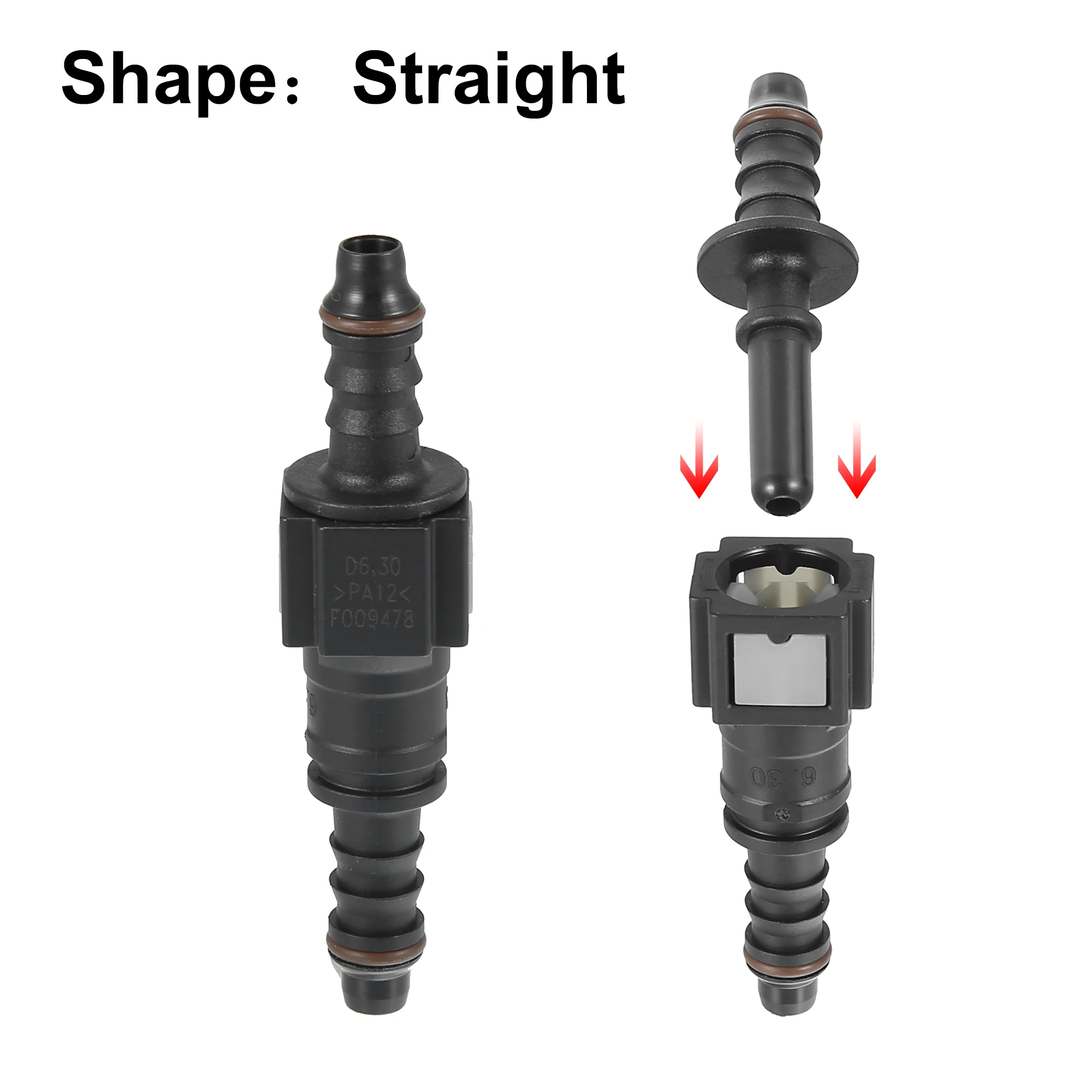 Hose Coupler X Autohaux 6.3/7.89/9.49/9.89/11.8/15.82 8mm 10.5mm Fuel Line Hose Quick Release Connector Disconnect Hose Fuel Line Coupler