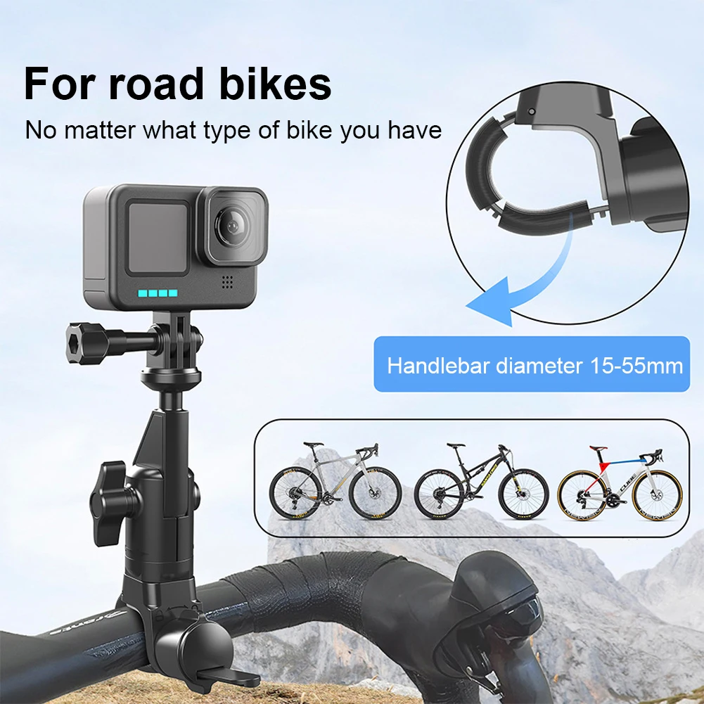 1/2PCS Motorcycle Bicycle Holder 360 Rotating Bicycle Handlebar Stand Camera Mount Bracket for Insta 360 X2 X3 X4 Go Pro 12 11 1