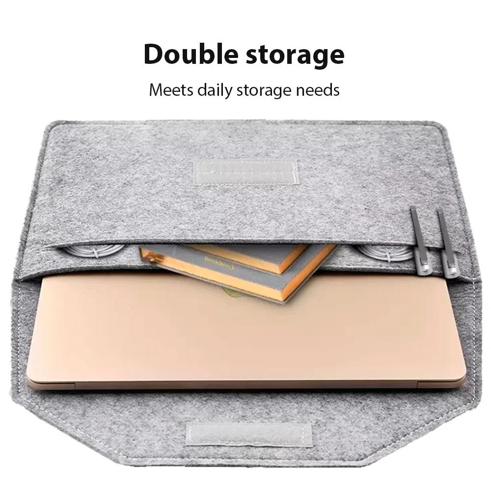 Wool Felt Laptop Bag with Bonus Mousepad and Power Mini-Pack Gift