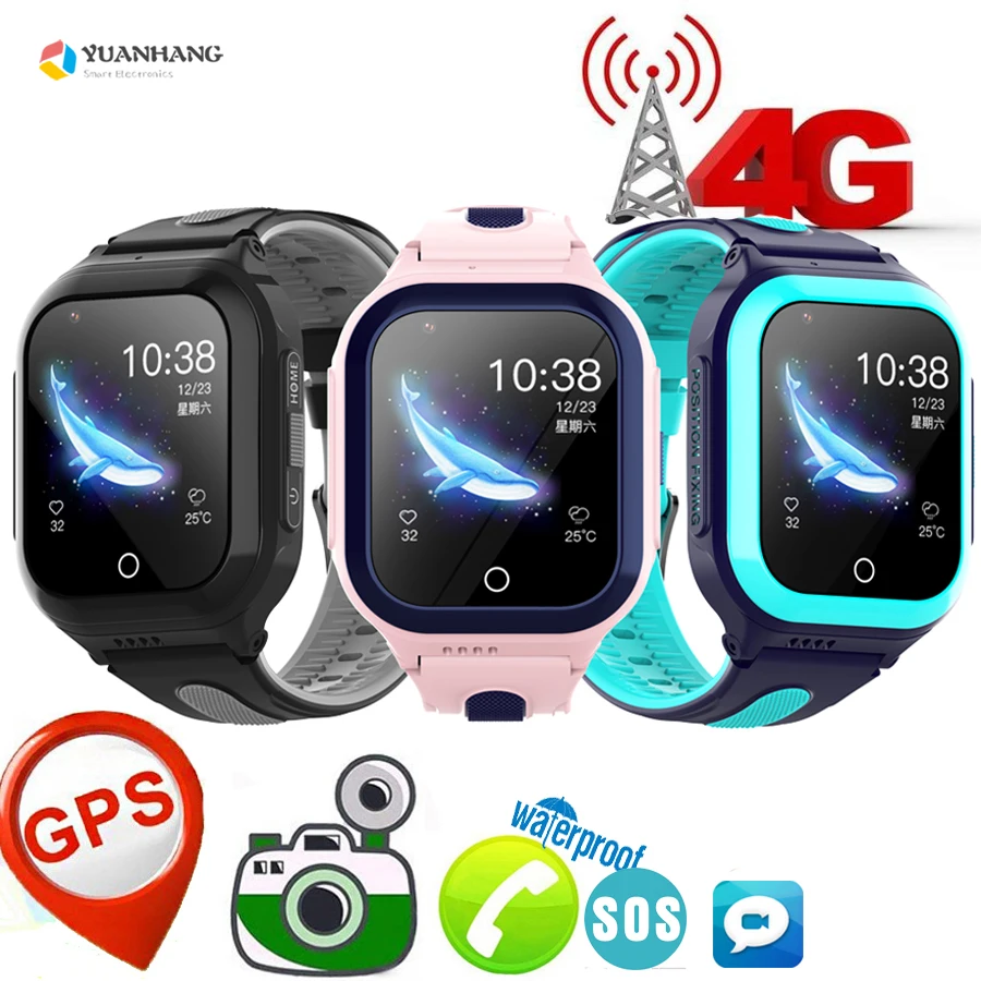 

IP67 Waterproof 4G Remote Camera GPS WI-FI Child Student Smartwatch SOS Video Call Monitor Tracker Location Android Phone Watch