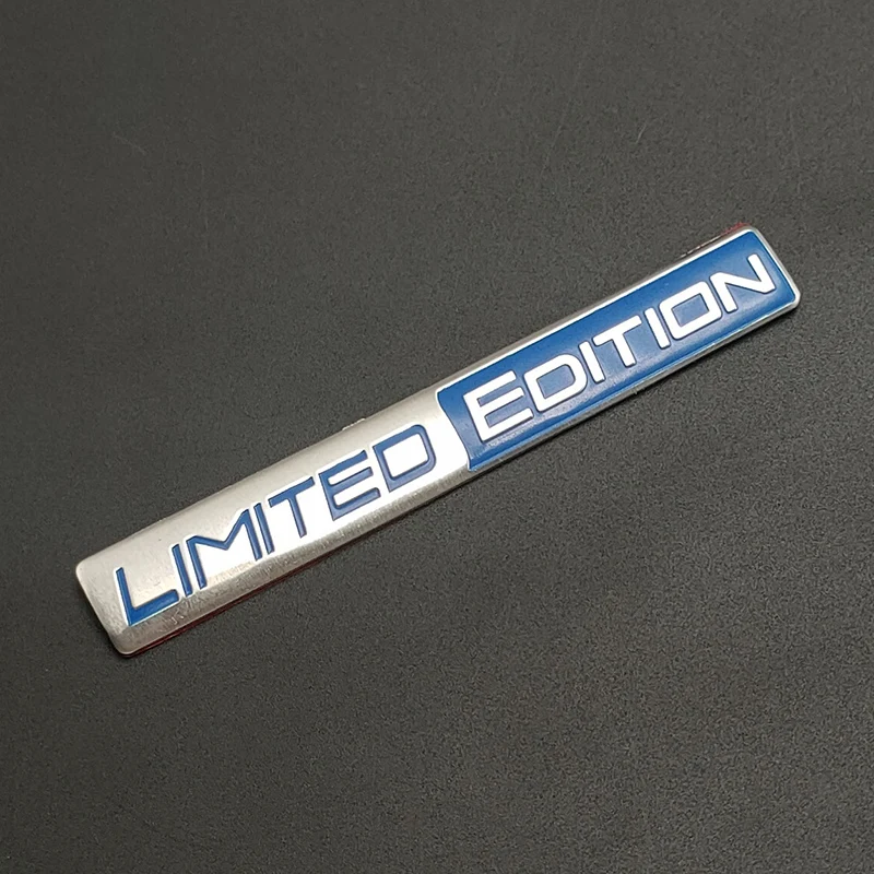 3D Chrome Red Black Aluminum LIMITED EDITION Emblem Badge Car Stickers Motorcycle Decal Accessories