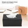 Rectangular Tissue Box Natural Elegance Wood Tissue Box For Living Room Bedroom Kitchen (Black) 4