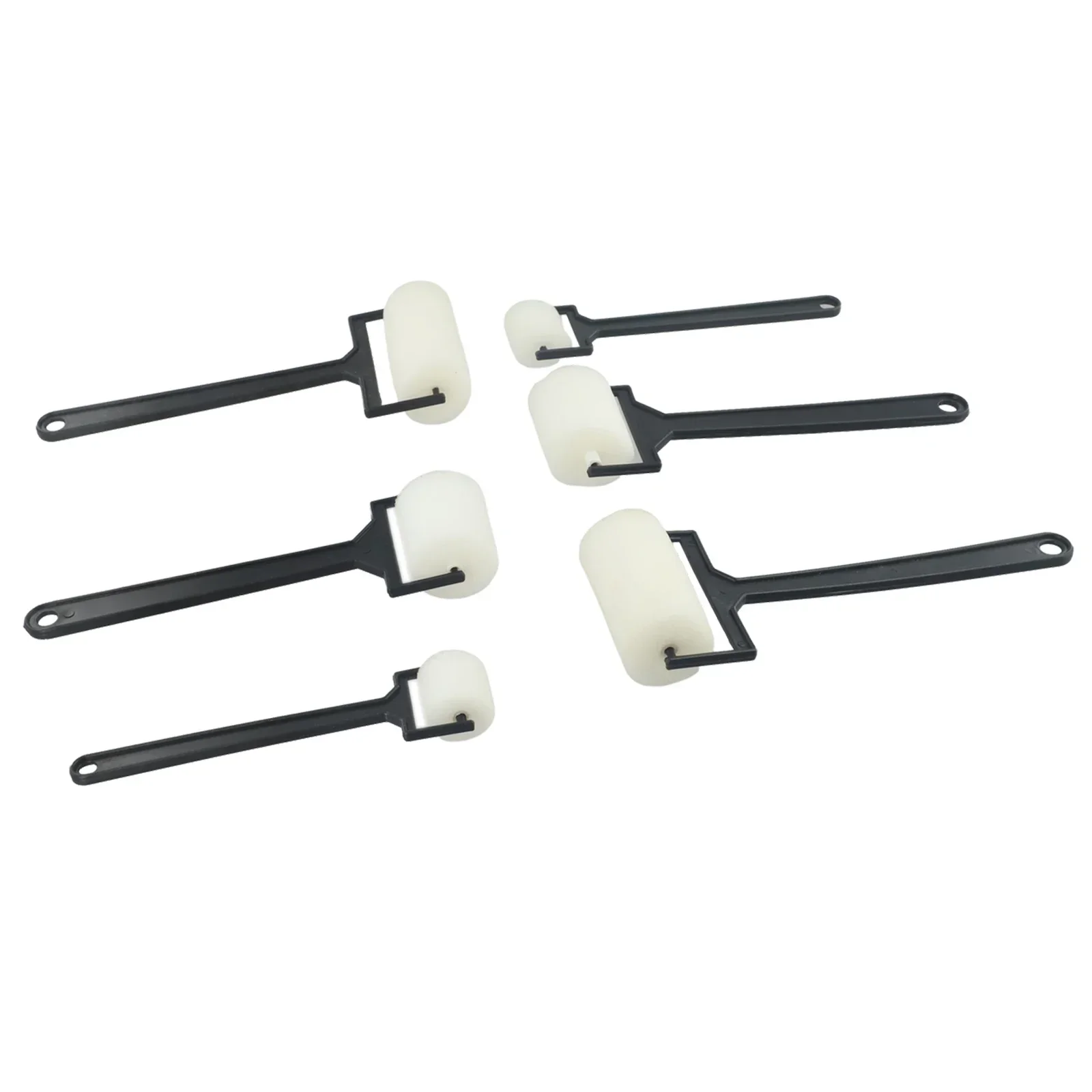 Craft Tool White Sponge Brush Foam Painting Roller Brush Children Draw Craft Tool Decorative Supplies 6pcs,paint brushes