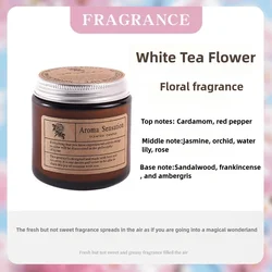 Luxury Aromatic Soy Candle Gift for Home and Wedding Decor (White Tea Flower)