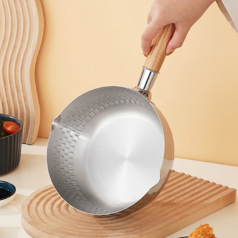 

Stainless Steel Japanese Style Pot Snow Pan Non Stick Cookware Soup Cooking Pot Outdoor Camping Pot One-Person Kitchen Utensils