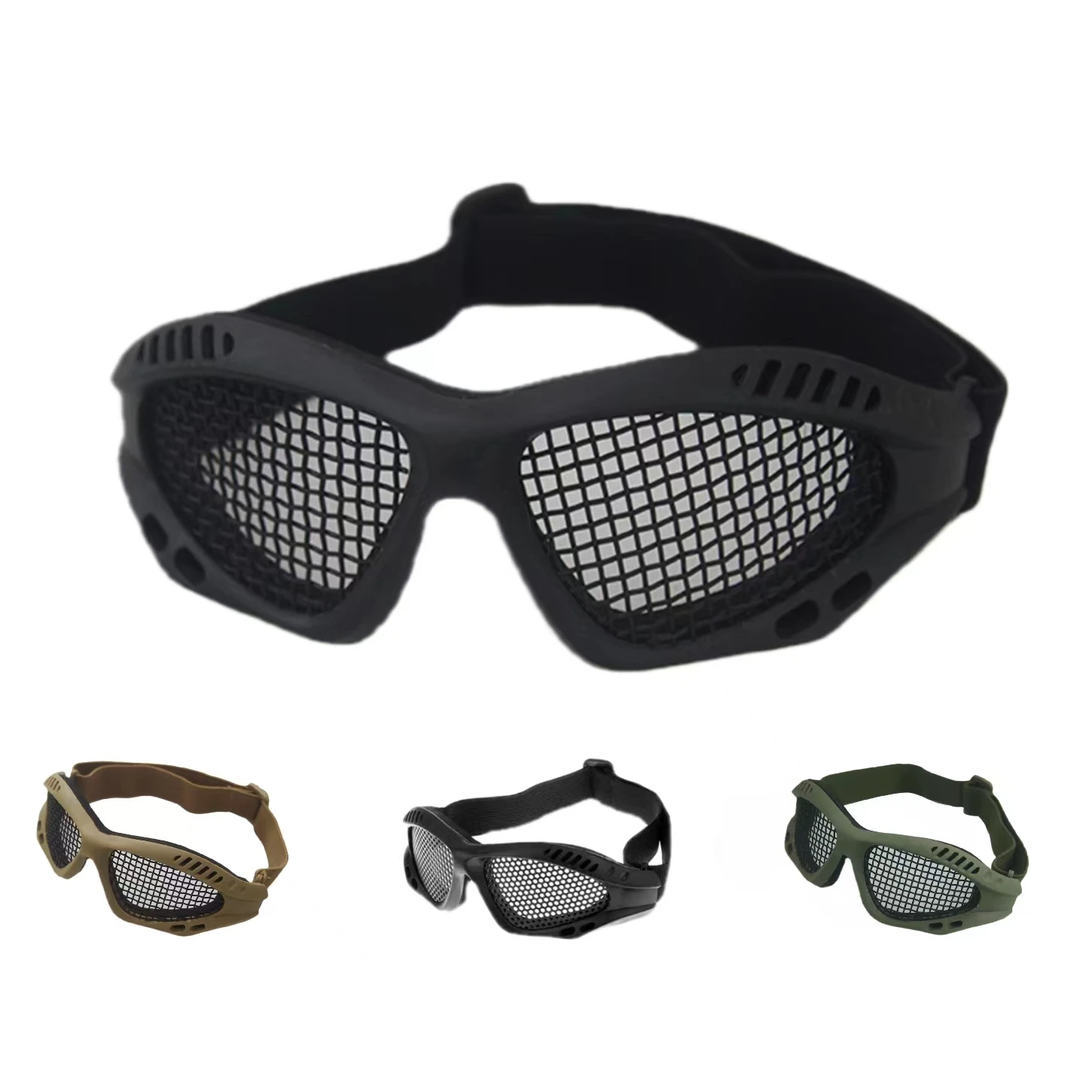 Outdoor Eye Protective Comfortable Airsoft Safety Tactical Goggles Anti Fog Metal Mesh/PC Len For Paintball Hunting Glasses safety goggles tactical goggles shooting glasses polarized goggles